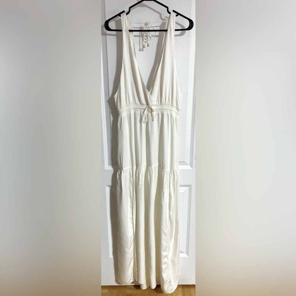 NWT LSPACE Emma Maxi Boho Lightweight Slit Summer Beach Coverup Dress Size Large - Picture 4 of 16